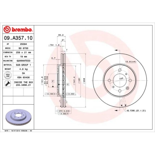 BREMBO Bremsscheibe PRIME LINE