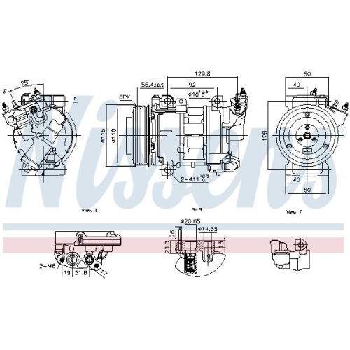 NISSENS Kompressor, Klimaanlage ** FIRST FIT **