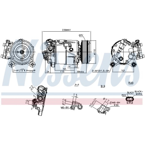 NISSENS Kompressor, Klimaanlage ** FIRST FIT **