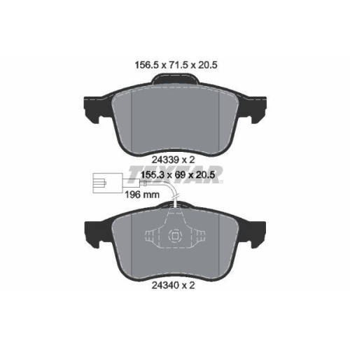 TEXTAR Bremsbelagsatz, Scheibenbremse Q+