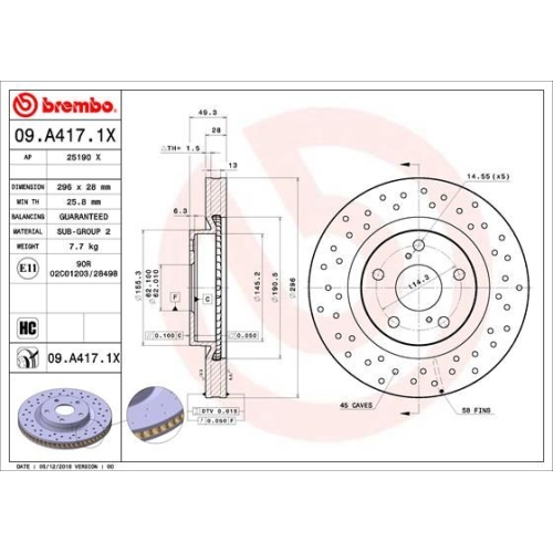 BREMBO Bremsscheibe XTRA LINE - Xtra