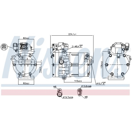 NISSENS Kompressor, Klimaanlage ** FIRST FIT **