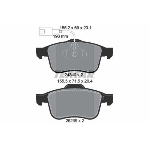 TEXTAR Bremsbelagsatz, Scheibenbremse Q+