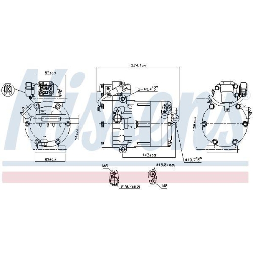 NISSENS Kompressor, Klimaanlage ** FIRST FIT **