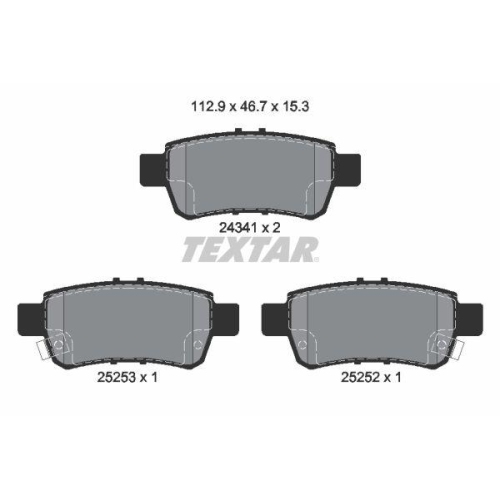 TEXTAR Bremsbelagsatz, Scheibenbremse Q+