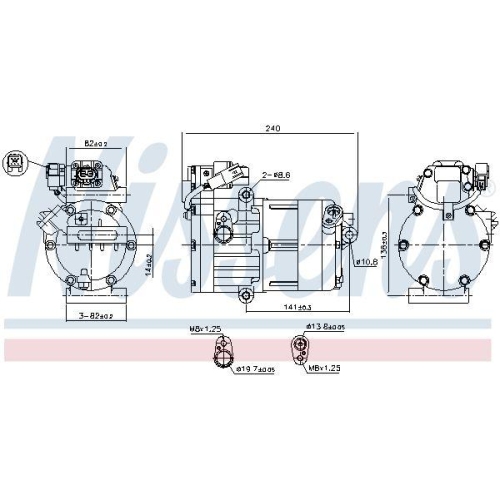 NISSENS Kompressor, Klimaanlage ** FIRST FIT **