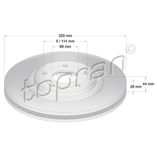 TOPRAN Bremsscheibe COATED