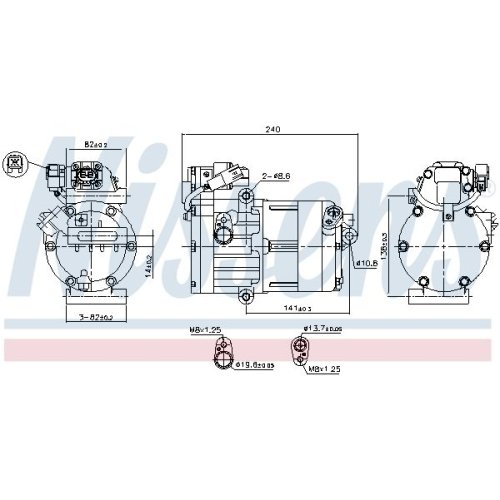 NISSENS Kompressor, Klimaanlage ** FIRST FIT **