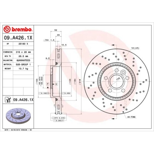 BREMBO Bremsscheibe XTRA LINE - Xtra