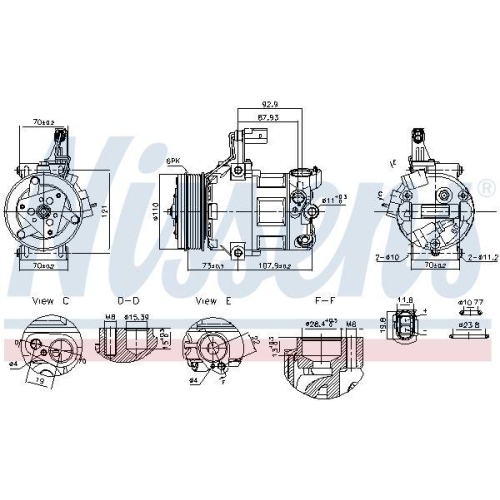 NISSENS Kompressor, Klimaanlage ** FIRST FIT **