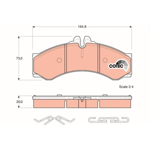 TRW Bremsbelagsatz, Scheibenbremse COTEC