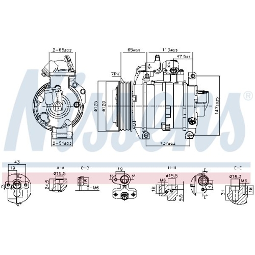 NISSENS Kompressor, Klimaanlage ** FIRST FIT **