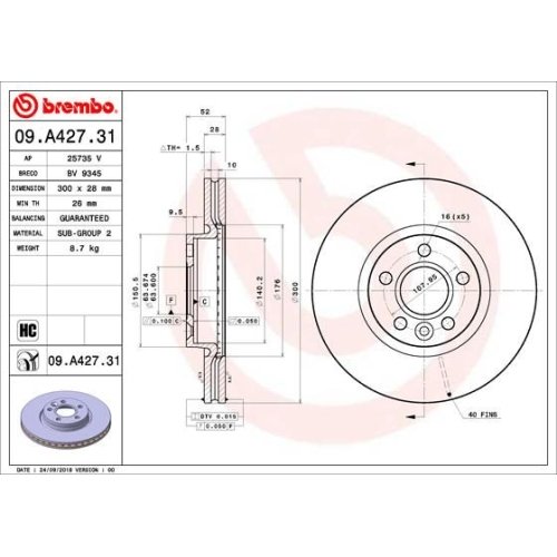 BREMBO Bremsscheibe PRIME LINE - UV Coated