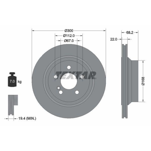 TEXTAR Bremsscheibe PRO+