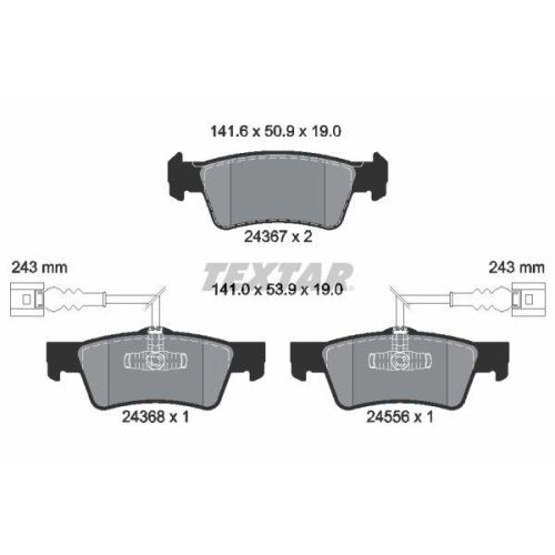 TEXTAR Bremsbelagsatz, Scheibenbremse Q+