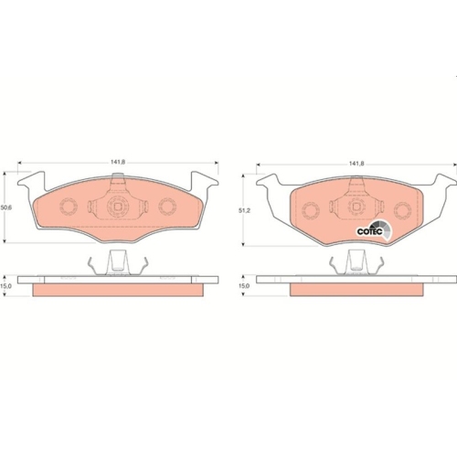 TRW Bremsbelagsatz, Scheibenbremse COTEC