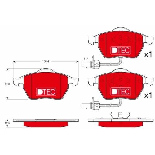 TRW Bremsbelagsatz, Scheibenbremse DTEC COTEC