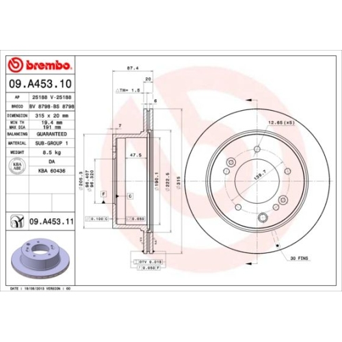 BREMBO Bremsscheibe PRIME LINE - UV Coated