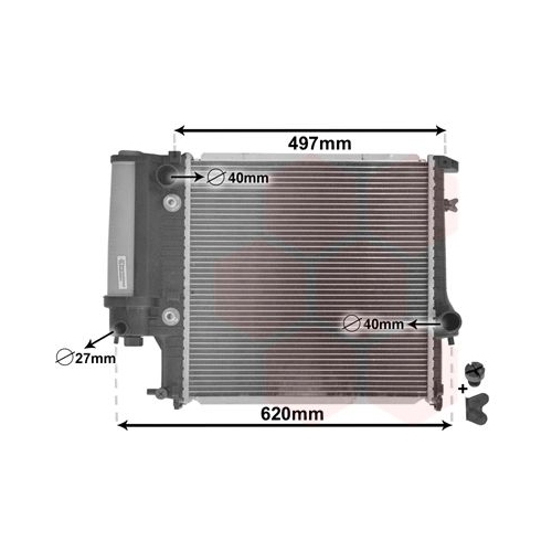 VAN WEZEL Kühler, Motorkühlung *** IR PLUS ***