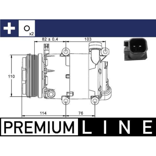 MAHLE Kompressor, Klimaanlage BEHR *** PREMIUM LINE ***