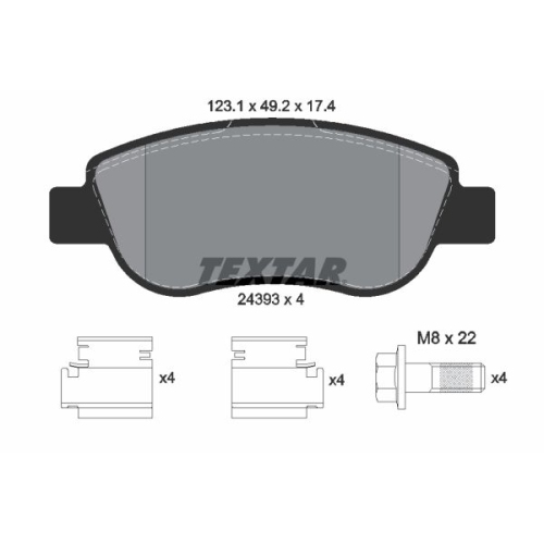 TEXTAR Bremsbelagsatz, Scheibenbremse Q+