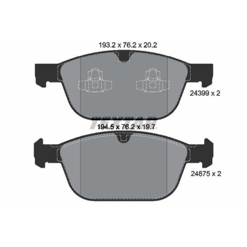TEXTAR Bremsbelagsatz, Scheibenbremse Q+