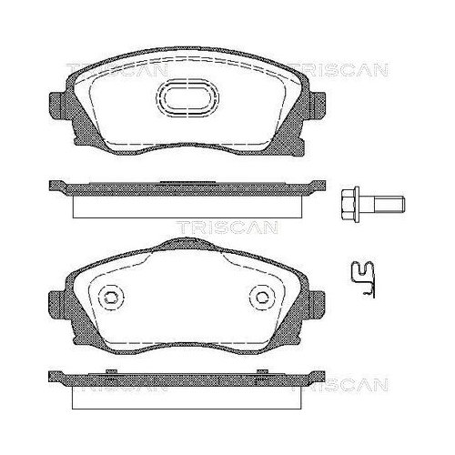 TRISCAN Bremsbelagsatz, Scheibenbremse