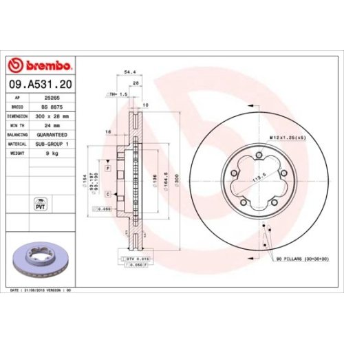 BREMBO Bremsscheibe PRIME LINE