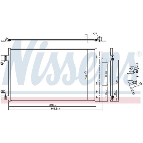 NISSENS Kondensator, Klimaanlage ** FIRST FIT **