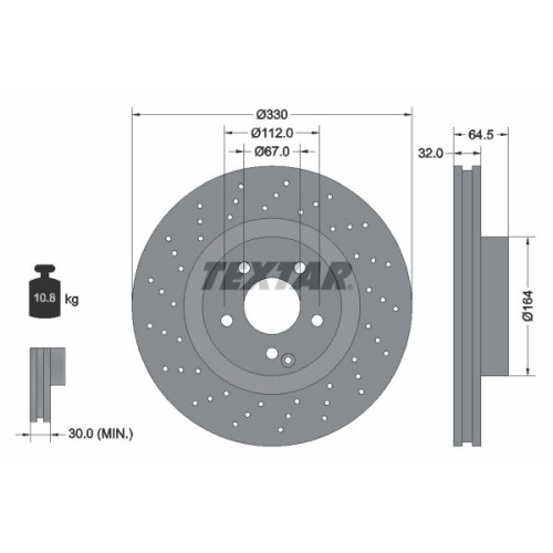 TEXTAR Bremsscheibe PRO