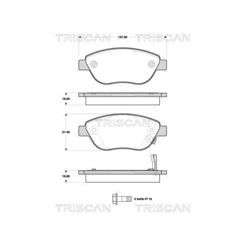 TRISCAN Bremsbelagsatz, Scheibenbremse
