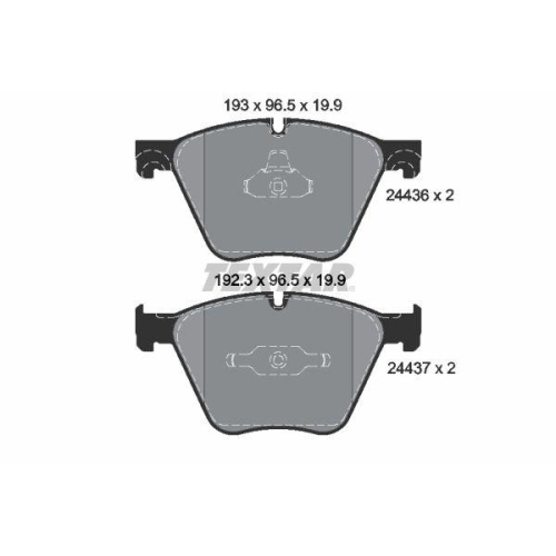 TEXTAR Bremsbelagsatz, Scheibenbremse Q+