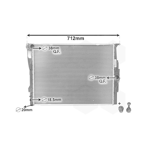 VAN WEZEL Kühler, Motorkühlung *** IR PLUS ***