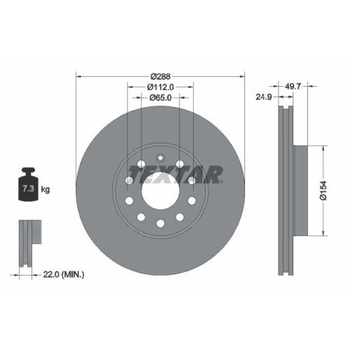 TEXTAR Bremsscheibe PRO+