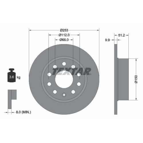 TEXTAR Bremsscheibe PRO