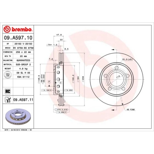 BREMBO Bremsscheibe PRIME LINE - UV Coated