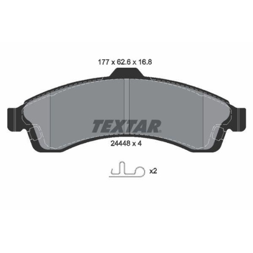 TEXTAR Bremsbelagsatz, Scheibenbremse Q+