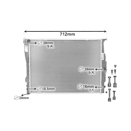 VAN WEZEL Kühler, Motorkühlung *** IR PLUS ***