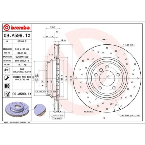 BREMBO Bremsscheibe XTRA LINE - Xtra