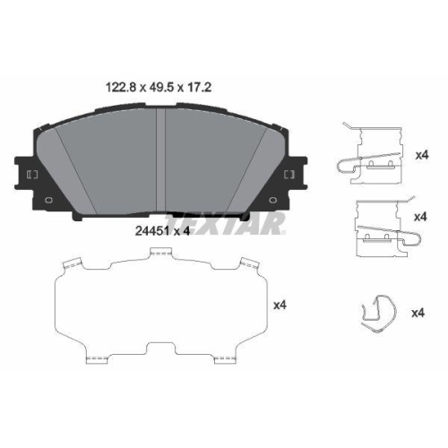 TEXTAR Bremsbelagsatz, Scheibenbremse