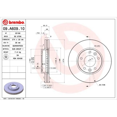 BREMBO Bremsscheibe PRIME LINE