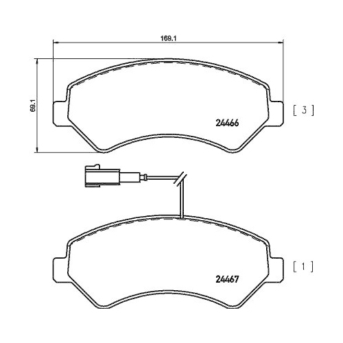 TEXTAR Bremsbelagsatz, Scheibenbremse