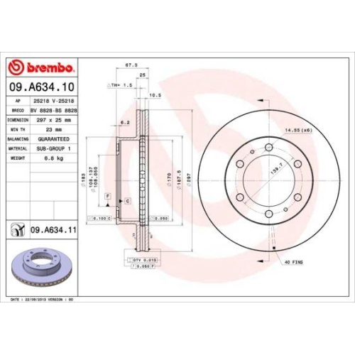 BREMBO Bremsscheibe PRIME LINE - UV Coated