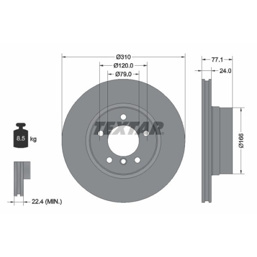 TEXTAR Bremsscheibe PRO+