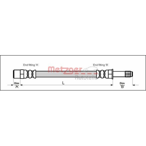 METZGER Bremsschlauch GREENPARTS