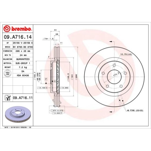 BREMBO Bremsscheibe PRIME LINE - UV Coated