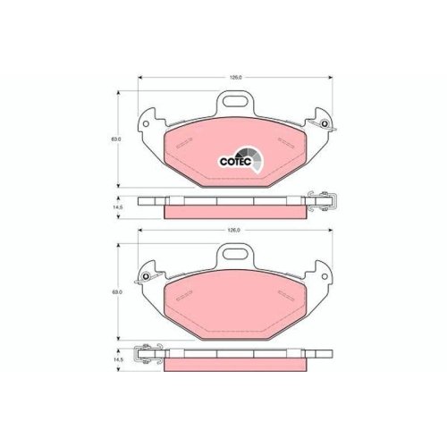 TRW Bremsbelagsatz, Scheibenbremse COTEC