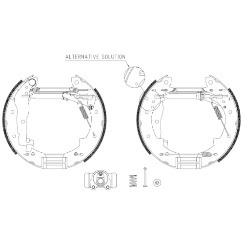 HELLA PAGID Bremsbackensatz Shoe Kit Pro