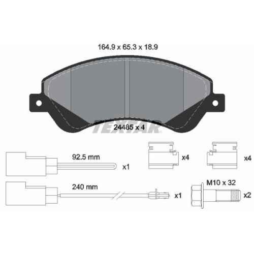 TEXTAR Bremsbelagsatz, Scheibenbremse Q+