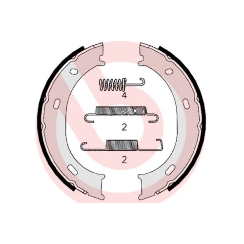 BREMBO Bremsbackensatz, Feststellbremse ESSENTIAL LINE